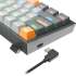 Клавиатура Redragon Fizz Pro,  USB, Bluetooth/Радиоканал, серый оранжевый [72601]